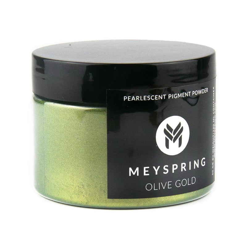 MEYSPRING Olive Gold Epoxy Resin Green Pigment - 50 Grams - Green Mica Powder for Epoxy Resin  UV Resin and Resin Art - Color Shifting Pigment - Image 1